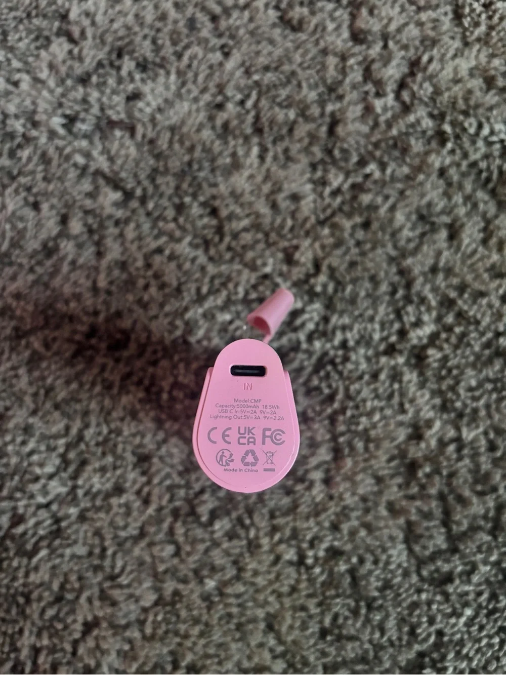 pink charmast portable power bank